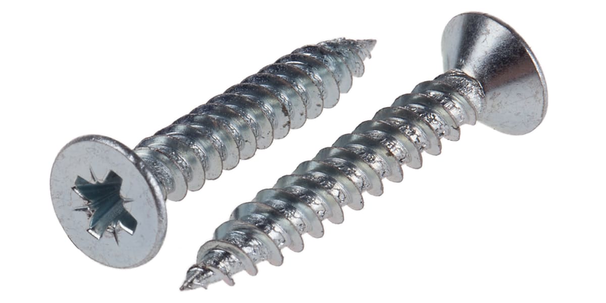 Product image for 2 thread csk head woodscrew,No10x1 1/4in