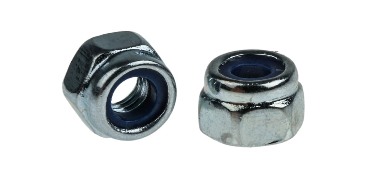 Product image for Zinc plated steel self locking nut,M4