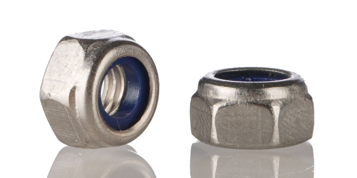 Product image for Zinc plated steel self locking nut,M6