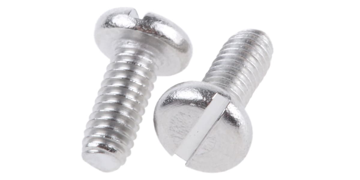 Product image for A2 s/steel slot pan head screw,M2.5x6mm