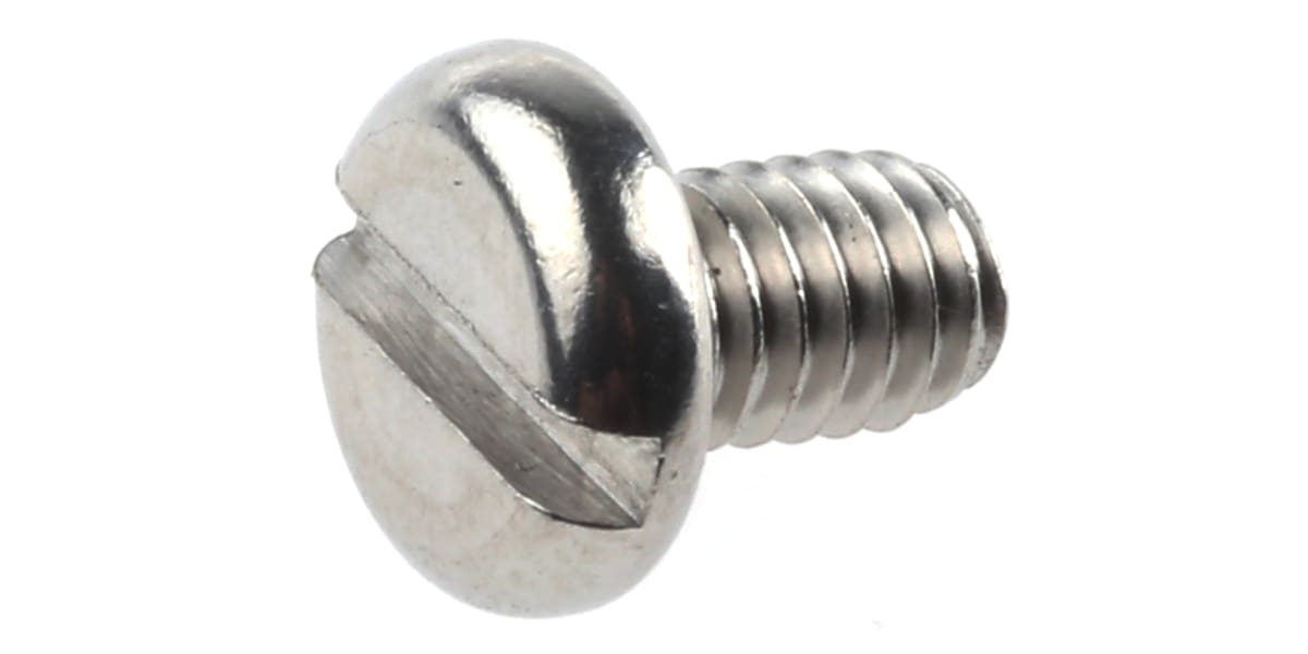 Product image for A2 s/steel slotted pan head screw,M4x6mm