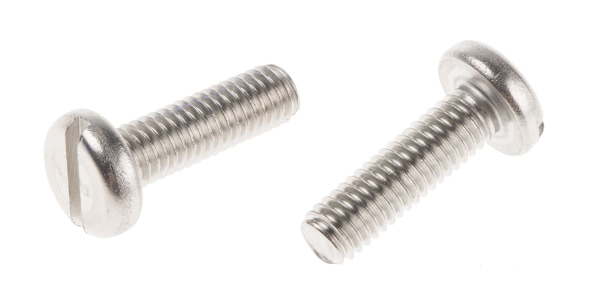 Product image for A2 s/steel slot pan head screw,M6x20mm