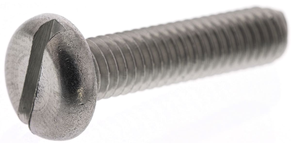 Product image for A2 S/STEEL SLOT PAN HEAD SCREW,M6X25MM