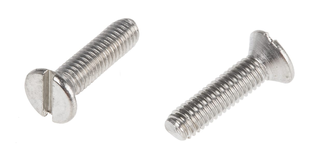 Product image for A2 s/steel slot csk head screw,M3x12mm