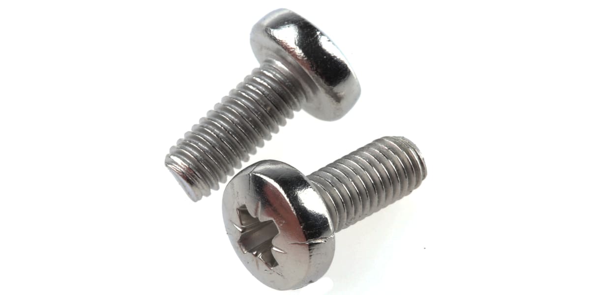 Product image for A2 s/steel cross pan head screw,M5x12mm