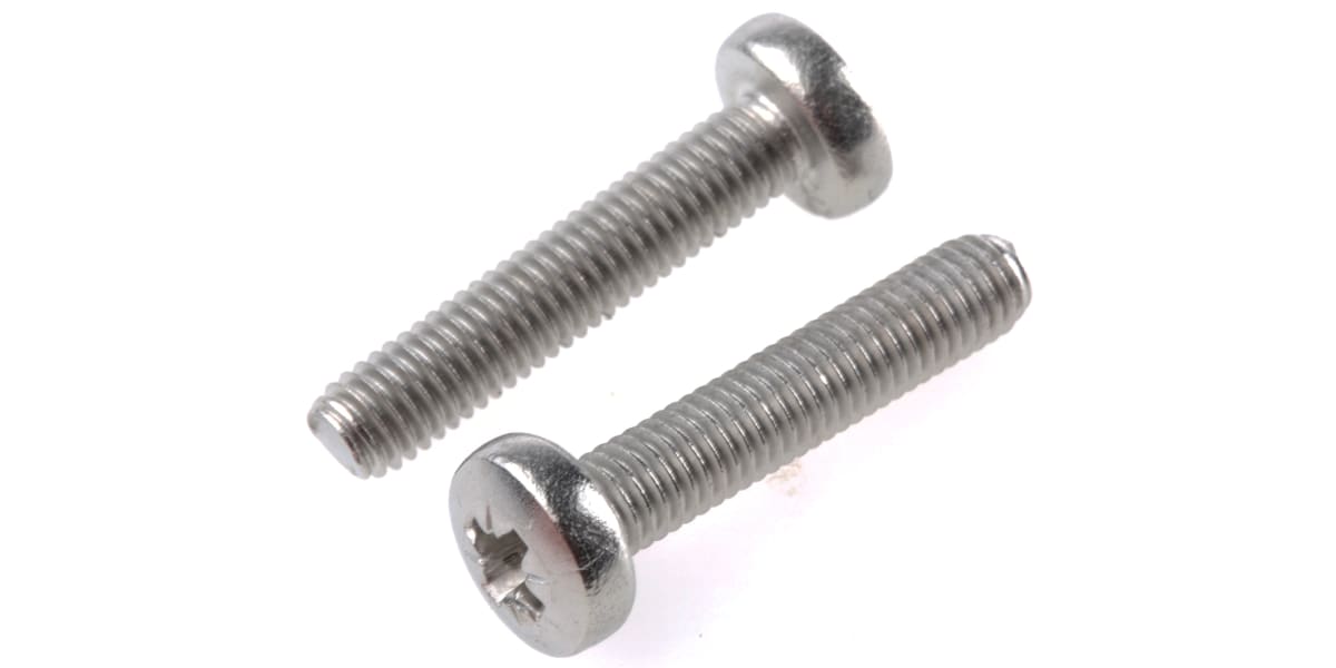 Product image for A2 s/steel cross pan head screw,M5x25mm