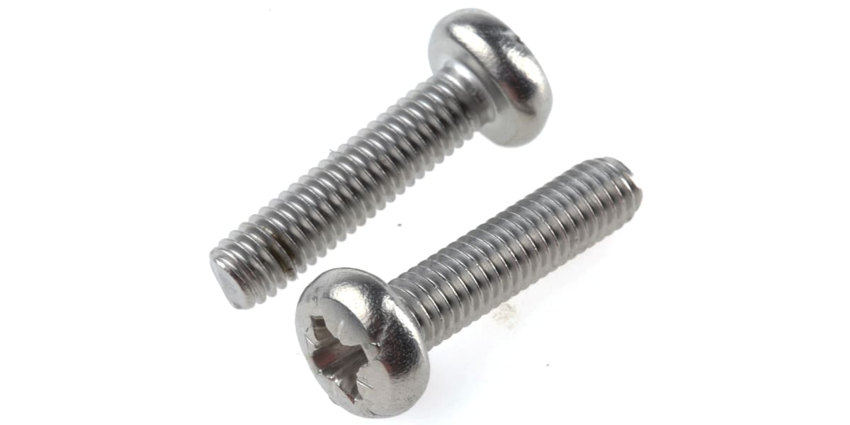 Product image for A2 s/steel cross pan head screw,M6x25mm