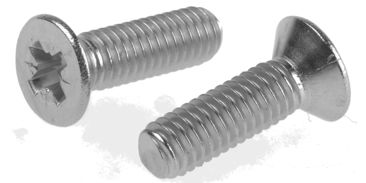 Product image for A2 s/steel cross csk head screw,M6x20mm