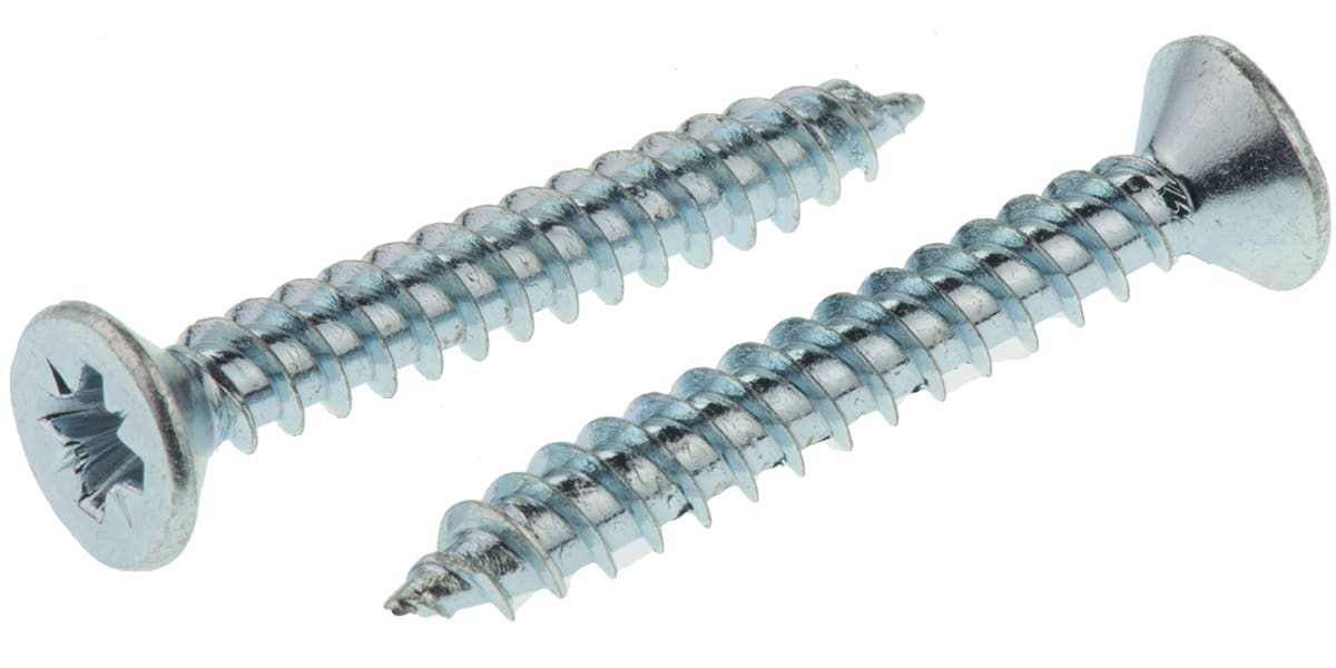 Product image for 2 thread csk head woodscrew,No.8x1 1/4in