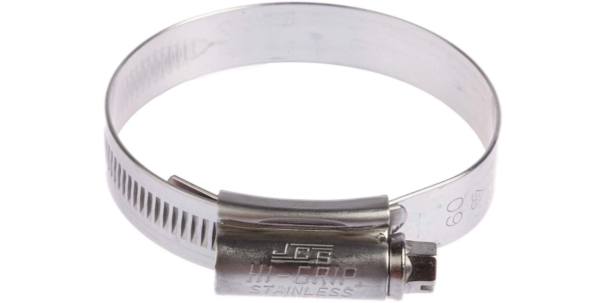 Product image for HI-GRIP Stainless Steel Slotted Hex Worm Drive, 13mm Band Width, 45mm - 60mm Inside Diameter