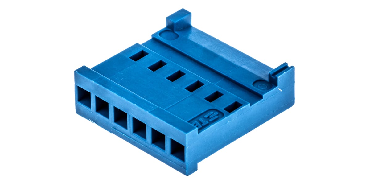 Product image for 6 way single row HE14 crimp socket shell