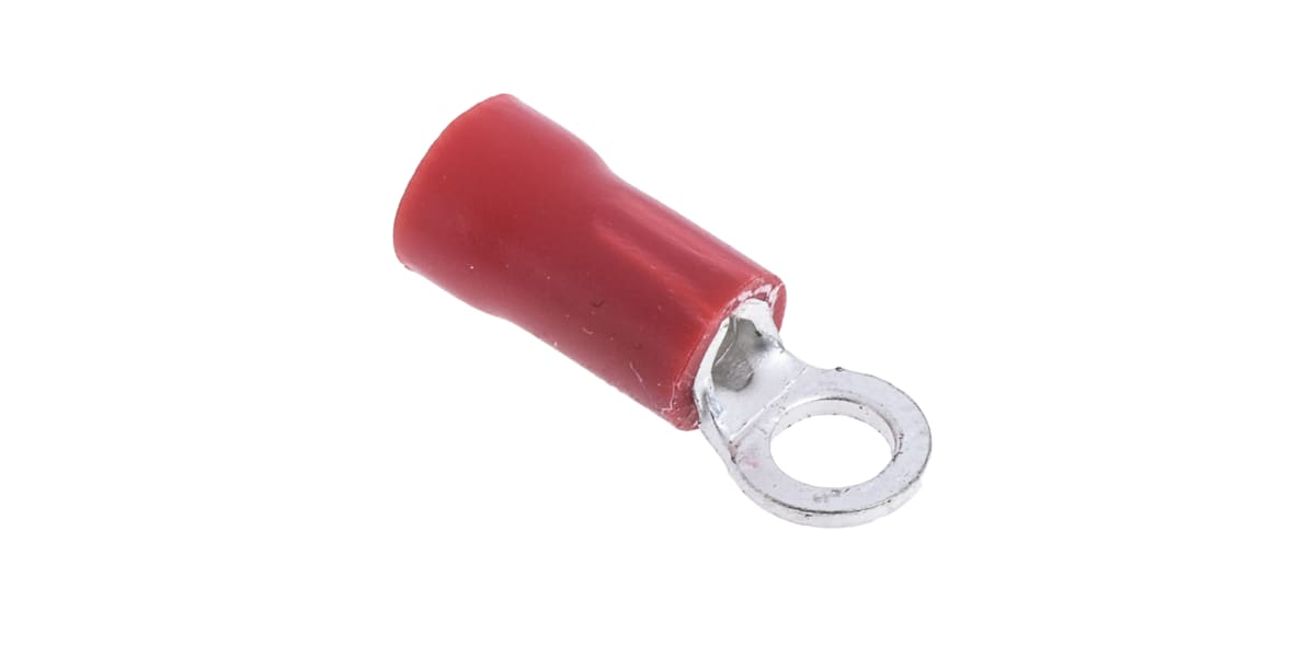 Product image for Red M3 crimp ring terminal,0.5-1.5sq.mm