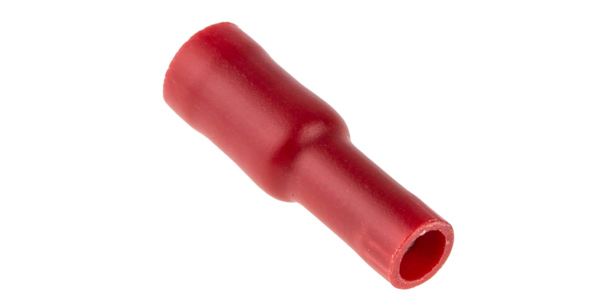 Product image for Red female crimp bullet terminal,4mm