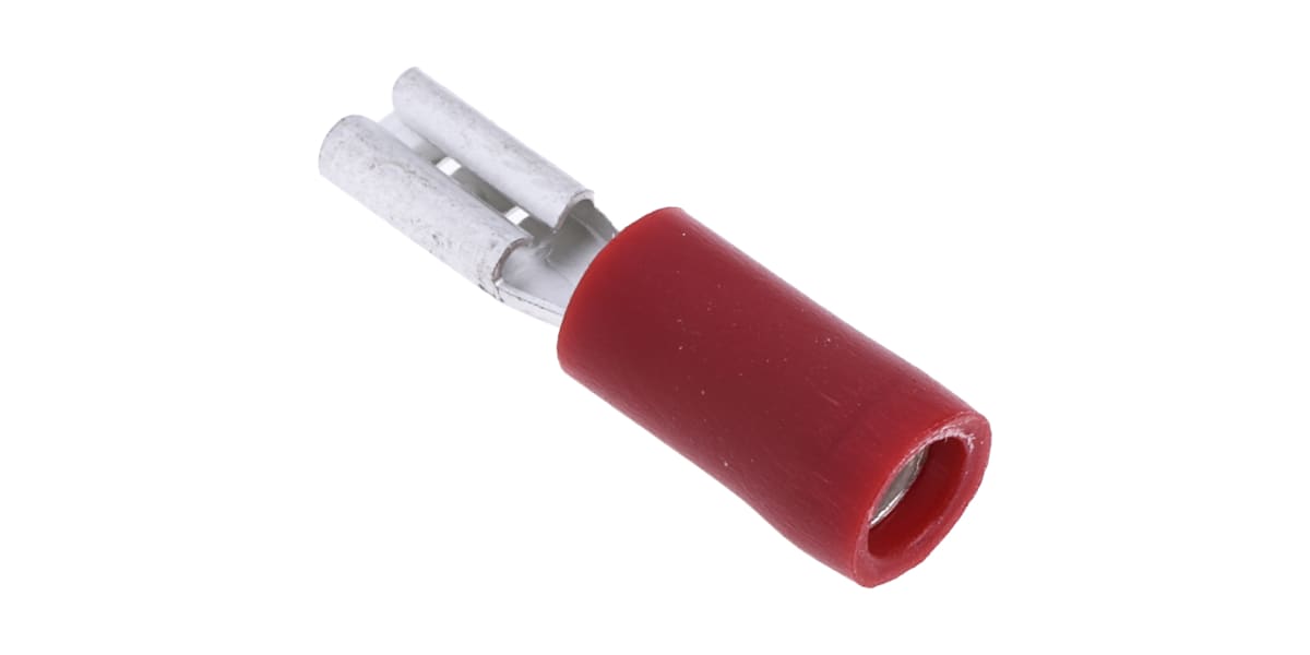 Product image for Red crimp 2.8/0.8mm female receptacle