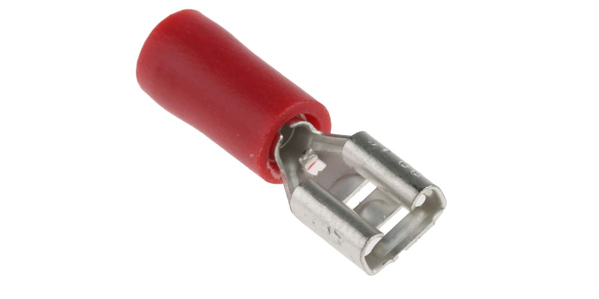 Product image for Red crimp 4.8/0.8mm female receptacle