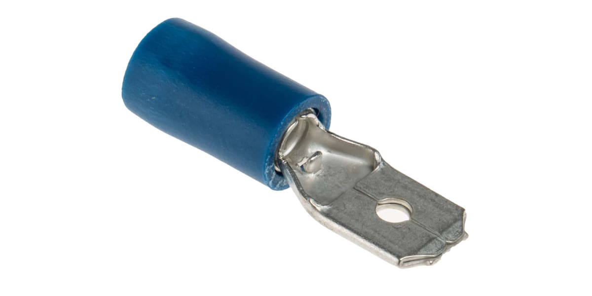 Product image for Blue crimp male receptacle,0.25in