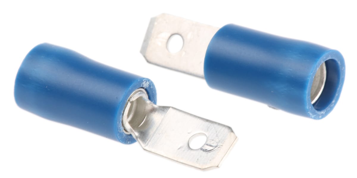 Product image for Blue crimp male receptacle,0.187in