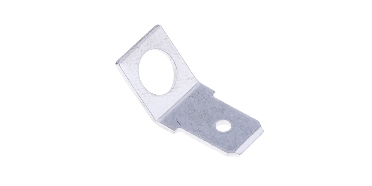 Product image for PCB MOUNT 45 DEGREE TAB TERMINAL, 6.3MM