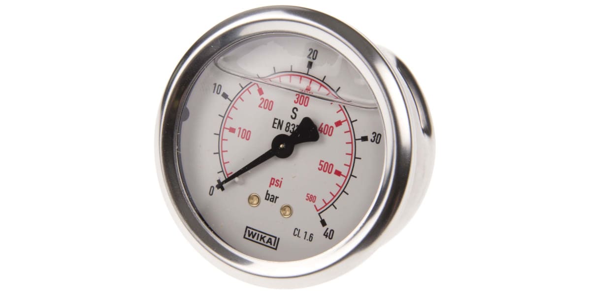 Product image for PRESSURE GAUGE,63MM DIA 0-40 BAR