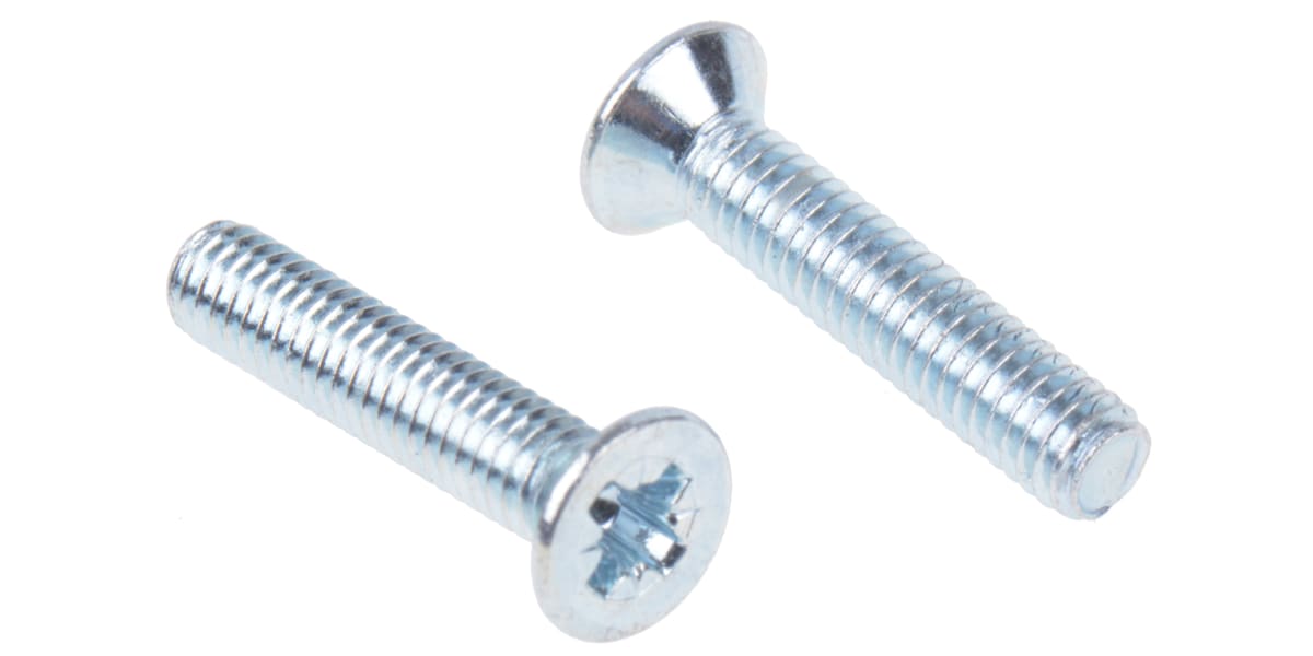 Product image for ZnPt steel cross csk head screw,M4x20mm