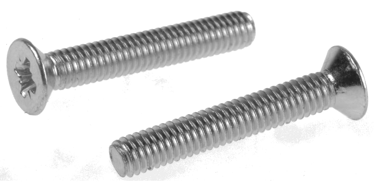 Product image for ZnPt steel cross csk head screw,M4x25mm