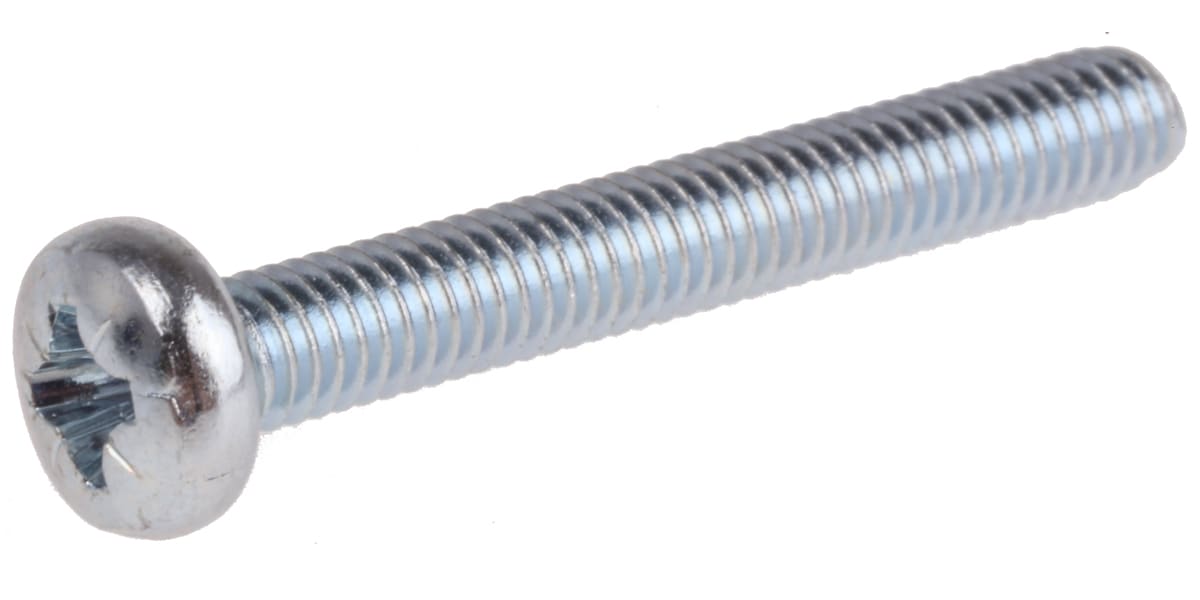 Product image for ZnPt steel cross pan head screw,M4x30mm