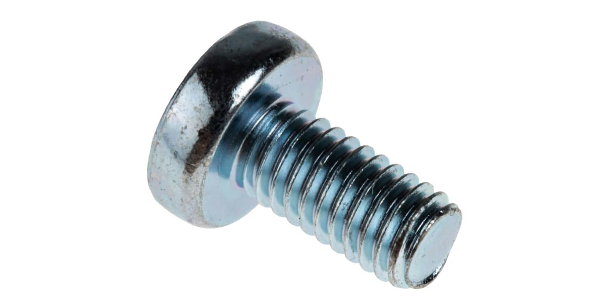 Product image for ZnPt steel cross pan head screw,M6x12mm