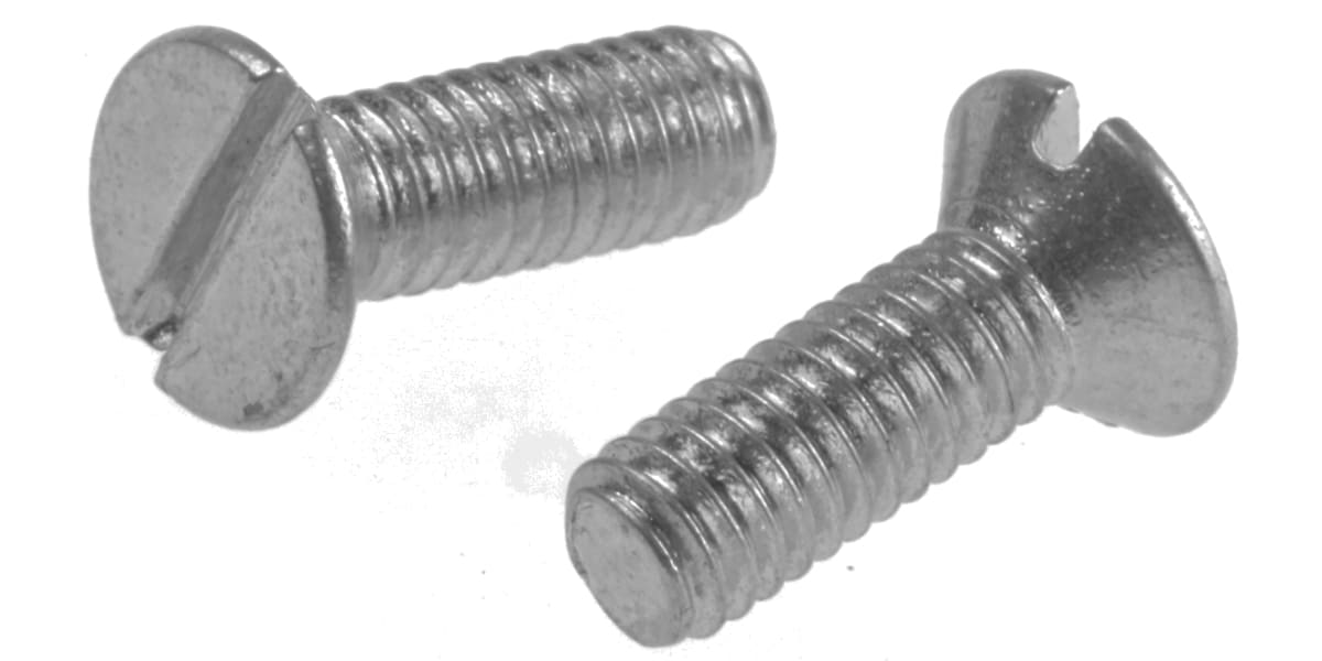 Product image for ZnPt steel slot csk head screw,M4x12mm