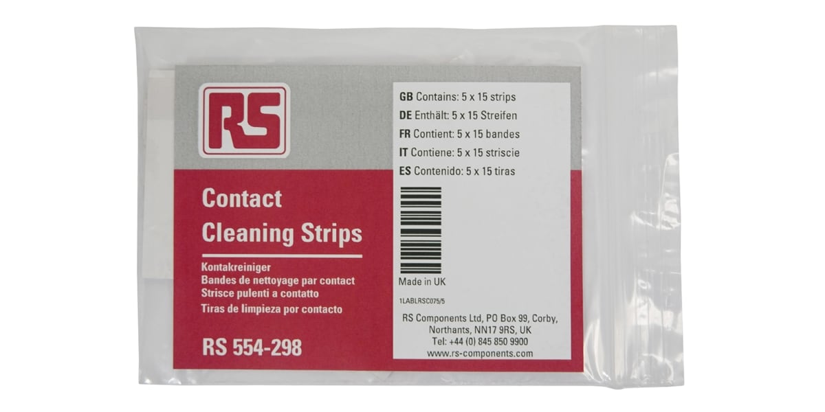 Product image for CLEANING STRIP,75HX10WMM 15 STRIPS/CARD