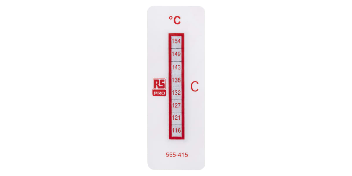 Product image for 8 level temp sensitive label,116-154degC