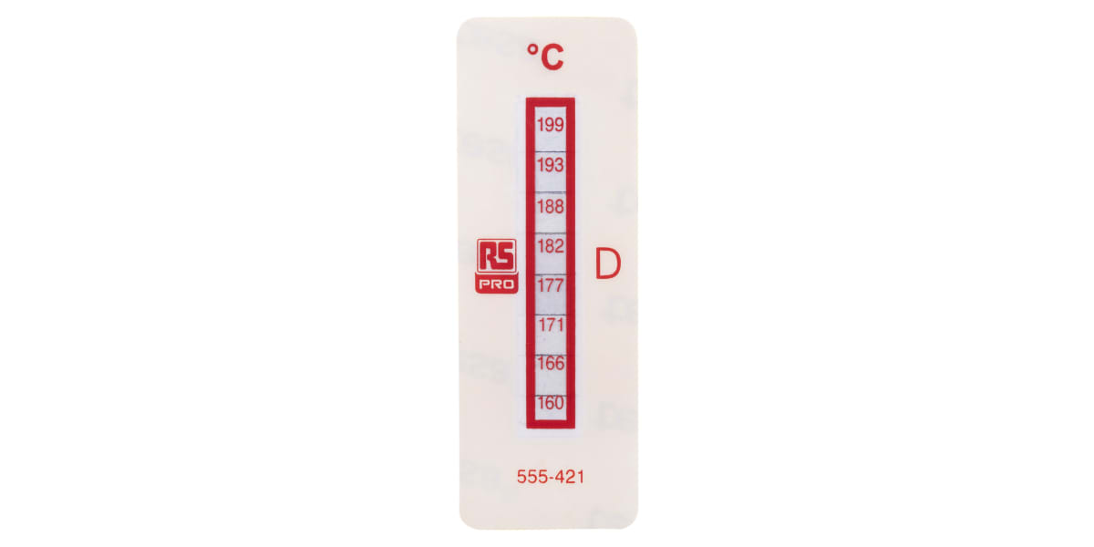 Product image for 8 level temp sensitive label,160-199degC