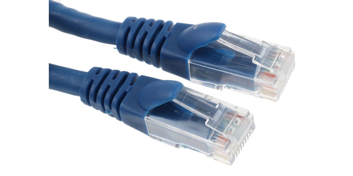 RS PRO Cat6 Male RJ45 to Male RJ45 Ethernet Cable, S/FTP, Blue PVC Sheath,  10m