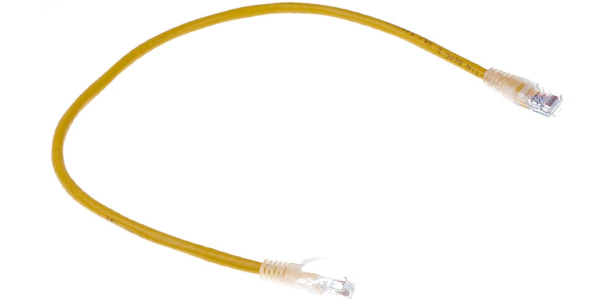 Product image for Patch cord Cat 5e UTP PVC 0.5m Yellow