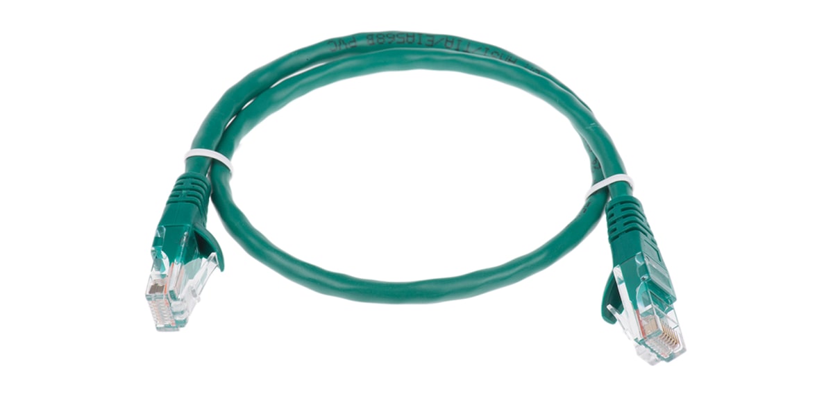 Product image for Patch cord Cat 5e UTP PVC 0.5m Green