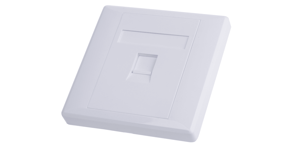Product image for Shuttered face plate 1port white