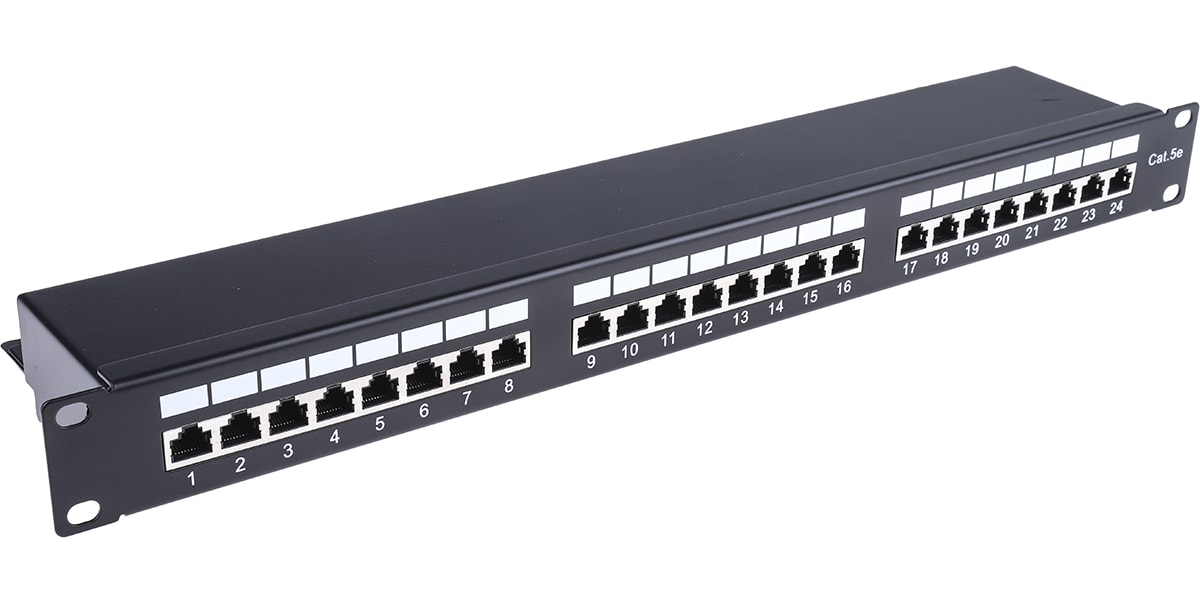 Product image for Cat 5e STP 24 port Shielded patch panel