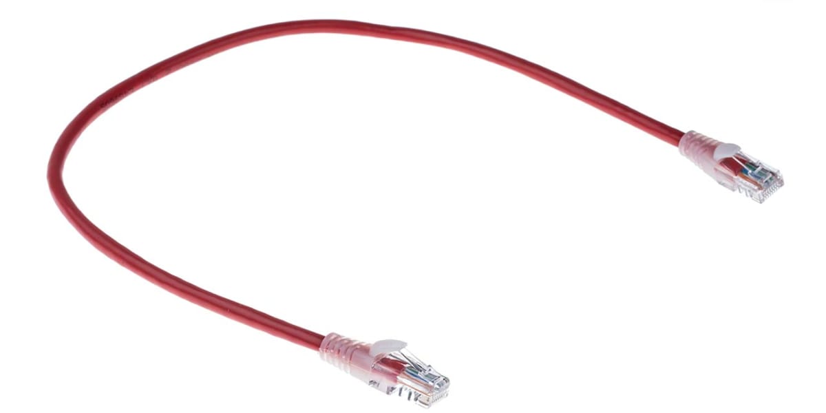 Product image for Patch cord Cat 5e UTP PVC 0.5m Red