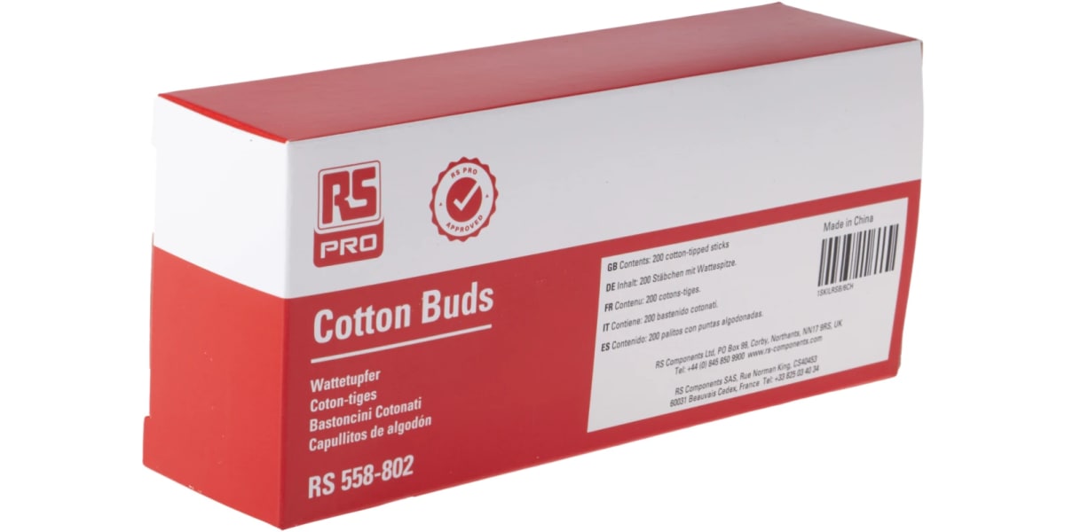 Product image for Single ended cotton buds,150mm L 200/box