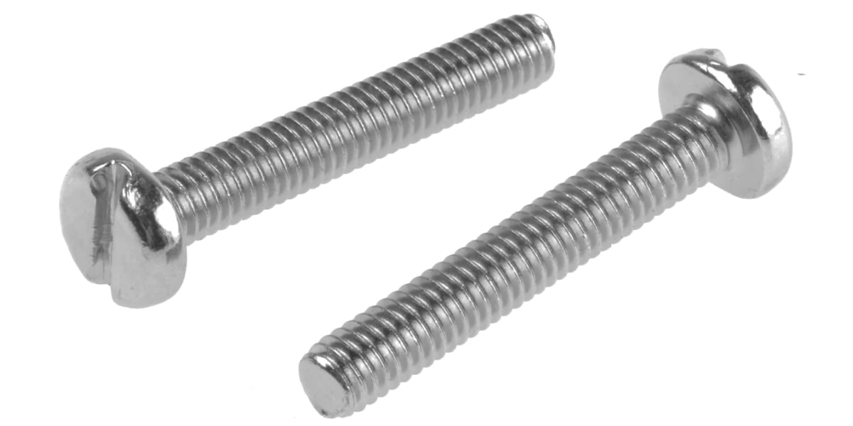 Product image for ZnPt steel slot pan head screw,M4x25mm