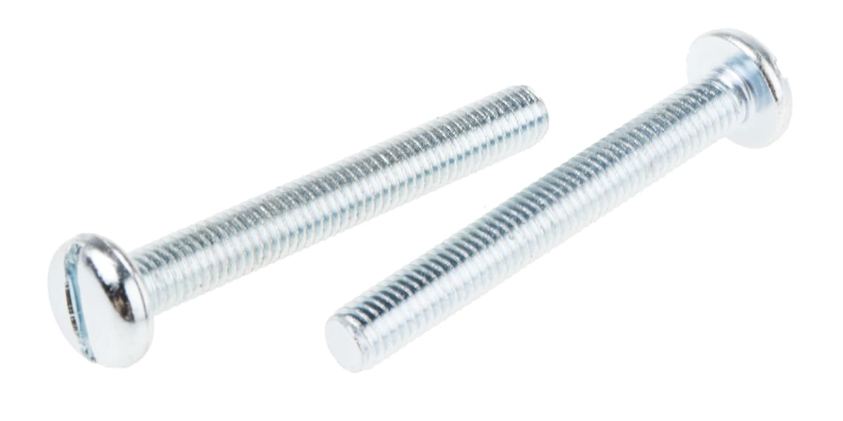 Product image for ZnPt steel slot pan head screw,M5x40mm