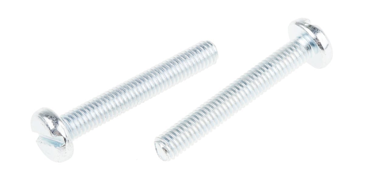 Product image for ZnPt steel slot pan head screw,M6x40mm