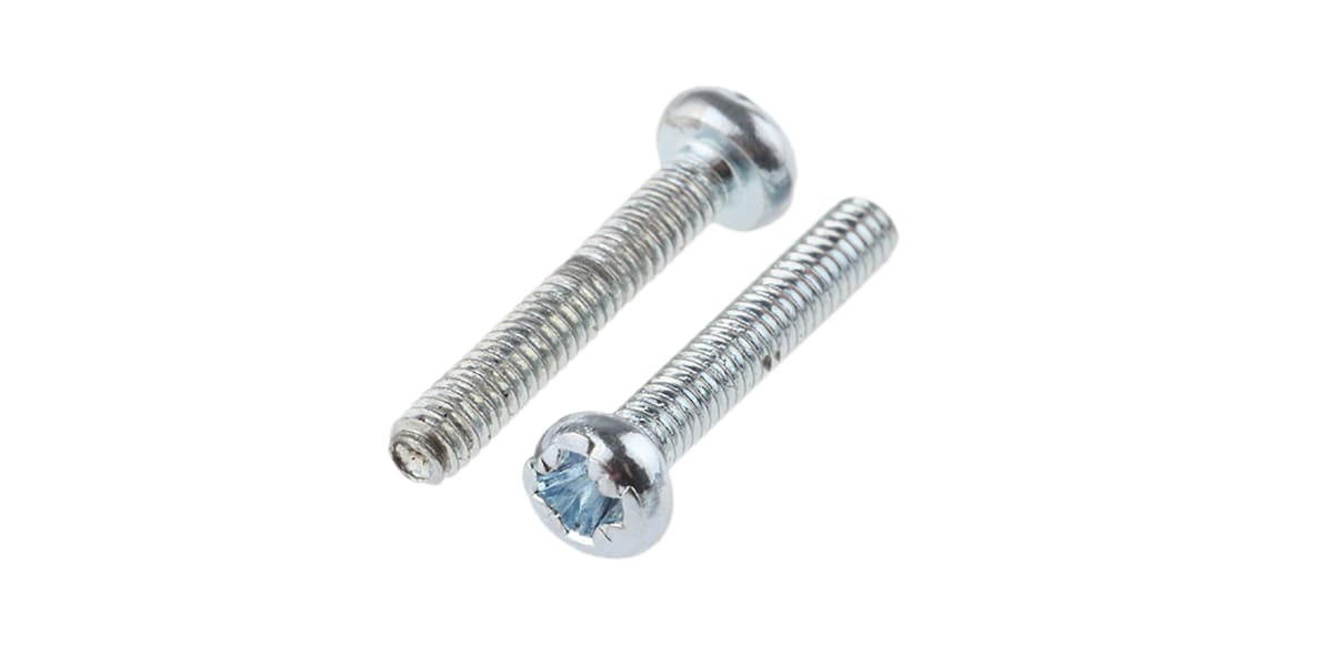 Product image for ZnPt steel cross pan head screw,M2x12mm