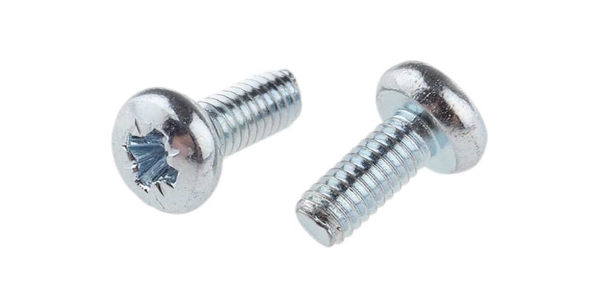 Product image for ZnPt steel cross pan head screw,M2.5x6mm