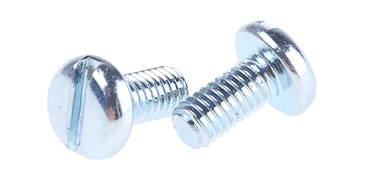 Product image for ZnPt steel slot pan head screw,M3x6mm