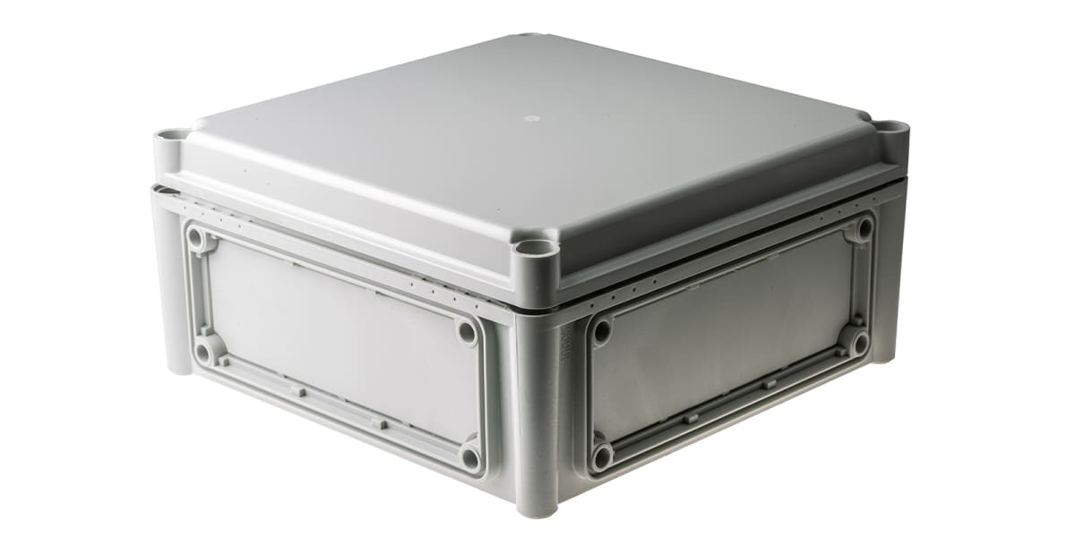 Product image for IP67 enclosure w/grey lid,280x280x130mm