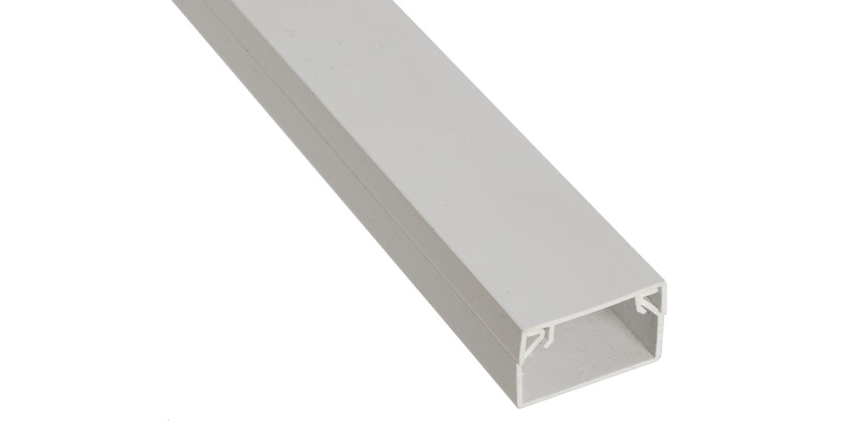 Product image for WHITE PVC STD MINI TRUNKING,25X16MM 3M L