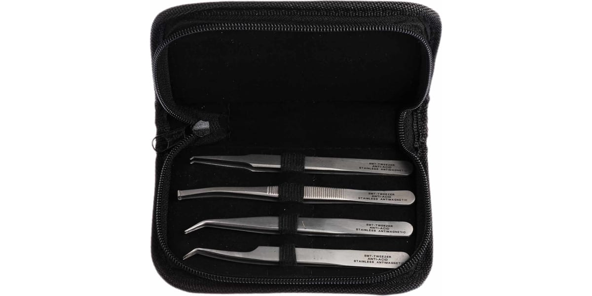 Product image for 4 piece SMT tweezer set,120mm L