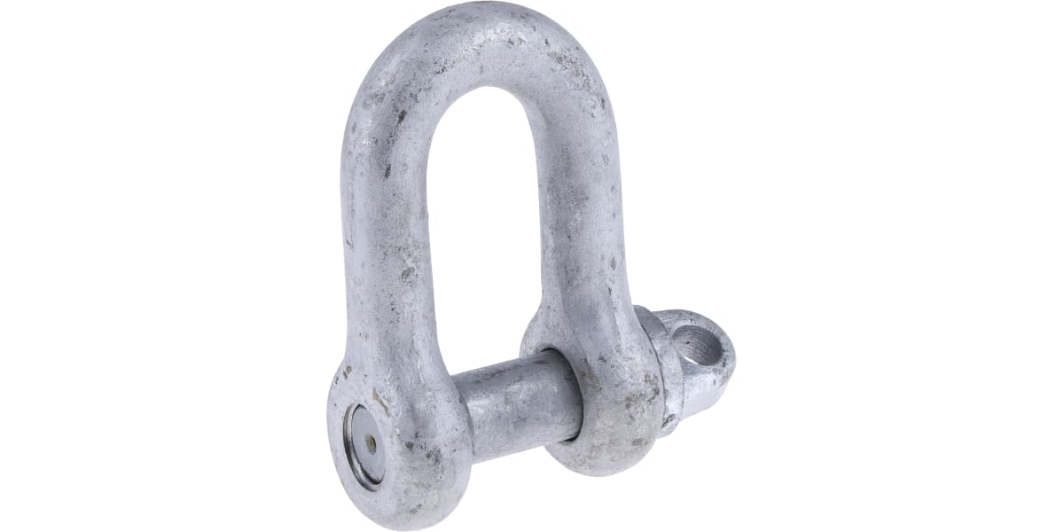 Product image for Galvanised steel D shackle w/pin,2.5ton