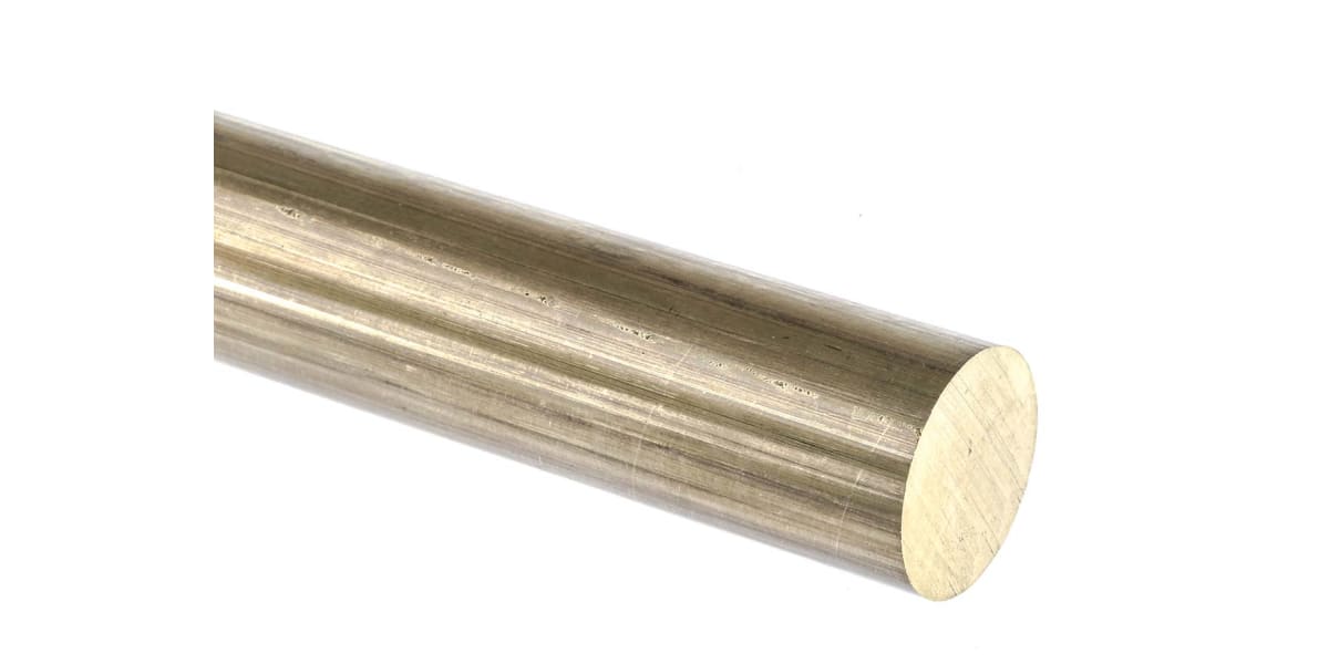 Product image for Brass rod stock,24in L 1in dia