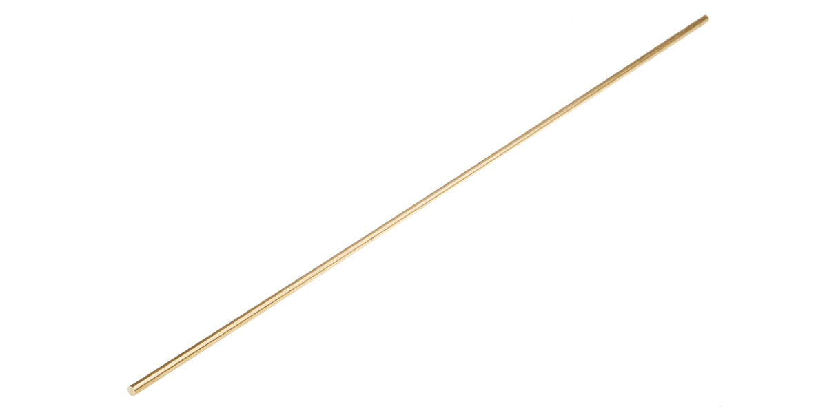 Product image for Brass rod stock,500mm L 5mm dia